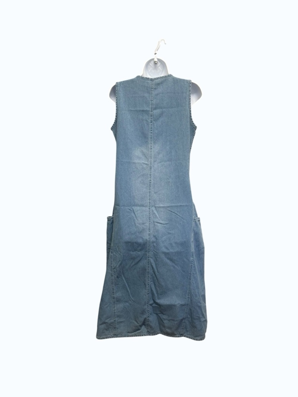 Misslook Denim Midi Shift Dress Blue Size S - Picture 5 of 6